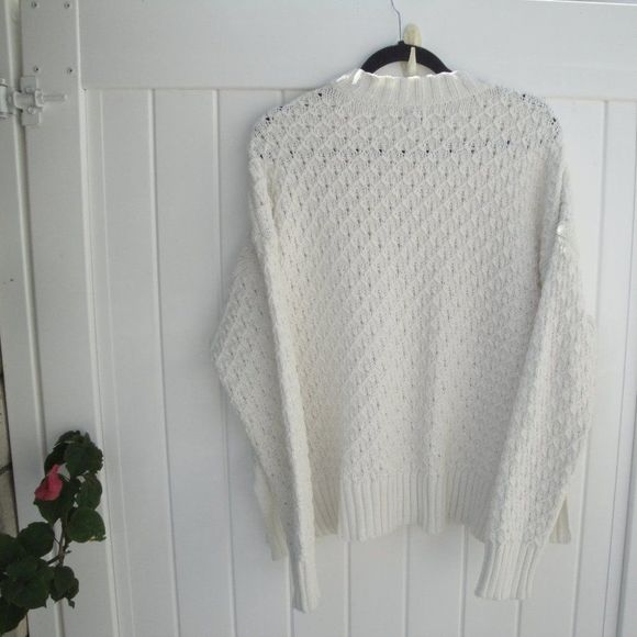 A New Day Sweater Bulky Textured Sweater Cream XXL NWOT - Picture 5 of 6